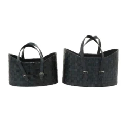 Set Of 2 Storage Baskets Black - Olivia & May -Storage Basket Shop GUEST 43d30dc2 9446 42d3 8b64 18bc3fdf941f