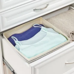 MDesign Soft Fabric Closet Storage Organizer Cube Bin, 4 Pack -Storage Basket Shop GUEST 446147cb 68c4 4ece a232 5d3cd6b970f8