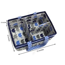 Bacati - Elephants Blue/Gray Storage Caddy -Storage Basket Shop GUEST 456d8e40 9c1c 4f98 8b74 9450276f2804