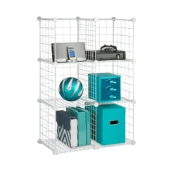 Honey-Can-Do 6 Cube Storage Set White