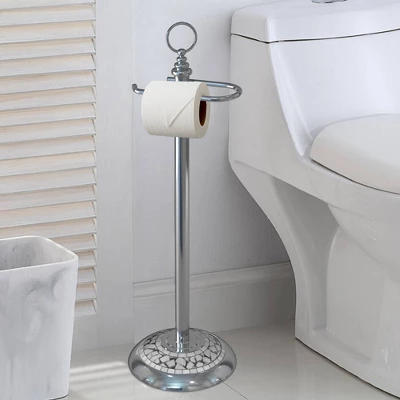 Freestanding Toilet Tissue Holder Chrome/Ice - Nu Steel 5 Freestanding Toilet Tissue Holder Chrome/Ice - Nu Steel - Image 3