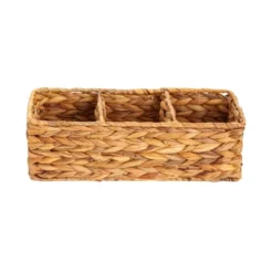 Farmlyn Creek 2 Pack Decorative Water Hyacinth Storage Baskets With 3 Compartments For Bathroom, Laundry Room, Nursery -Storage Basket Shop GUEST 495c61be 93e8 4811 9b95 27df91b3b826
