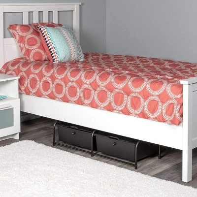 J&V TEXTILES Metal Frame Underbed Storage With Lids, Requires At Least 8”H Clearance From Floor To Bed Frame, Black, 2-Drawer 4 J&V TEXTILES Metal Frame Underbed Storage With Lids, Requires At Least 8”H Clearance From Floor To Bed Frame, Black, 2-Drawer - Image 2