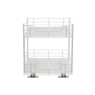 Household Essentials 15" 2-Tier Pantry Organizer White 4 Household Essentials 15" 2-Tier Pantry Organizer White - Image 2