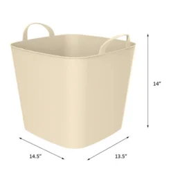 Life Story Tub 25L Tan Tub Basket 6.6 Gal Plastic Storage Tote Bin W/ Carry Handles, Tan (12 Pack) -Storage Basket Shop GUEST 4c8a52b5 fa96 4ef4 879e 5517ece2323a