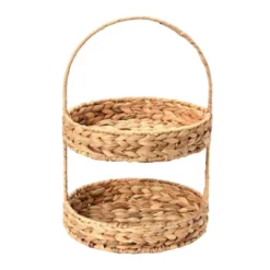 Household Essentials 2 Tier Tray Water Hyacinth -Storage Basket Shop GUEST 4cba4a6d e857 4ca9 b592 2cc4e767e45a