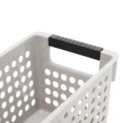 Farmlyn Creek 4 Pack Gray Plastic Storage Baskets Bins With Handles For Shelves, Closet Organizer -Storage Basket Shop GUEST 4d9d34dd 8474 4c93 b5be 92b4b86f1c44