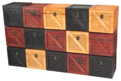 VintiquewiseWooden Stackable Treasure Chest Cargo Crate Style, Light Brown -Storage Basket Shop GUEST 4ee6e306 966a 49ba 8c8c 1b48486ea794