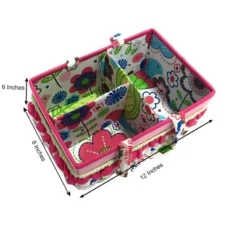 Bacati - Botanical Pink Storage Caddy -Storage Basket Shop GUEST 4fbd5bf2 7406 45b6 b18a fdf3c8f013e7