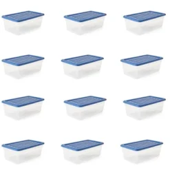 Gracious Living DLC6 1.5 Gallon Clear Plastic Storage Bin Container With Stylish Sky Blue Snap On Locking Lid 12 Gracious Living DLC6 1.5 Gallon Clear Plastic Storage Bin Container With Stylish Sky Blue Snap On Locking Lid -Storage Basket Shop GUEST 5289265e e806 4bd5 9bc9 c364dbef4a68