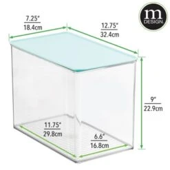 MDesign Plastic Stackable Closet Storage Bin Box With Lid -Storage Basket Shop GUEST 52a242bb 4f78 4555 b071 ae7a3d4b3595