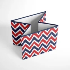 Bacati - MixNMatch Zigzag Blue/Red Storage Large Box -Storage Basket Shop GUEST 534db967 59f4 4572 8f67 6ef012b60ab4