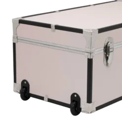 Seward Trunk 30" Paper Line Wheels And Bone -Storage Basket Shop GUEST 53a191e8 9a11 472b 9423 ddcb4a010487