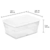 Sterilite 16 Quart Stackable Clear Plastic Storage Tote Container With Opaque Latching Lid For Home And Office Organization -Storage Basket Shop GUEST 54c1dd07 237c 42c3 8d3e c3e6ad468987 1