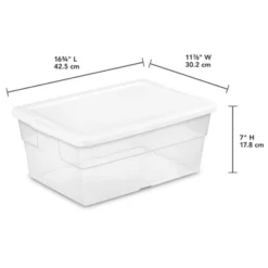 Sterilite 6 Quart Clear Multipurpose Plastic Storage Tote, 12 Pack, & 16 Quart Clear Multipurpose Plastic Storage Tote, 12 Pack For Home Organization -Storage Basket Shop GUEST 54c1dd07 237c 42c3 8d3e c3e6ad468987