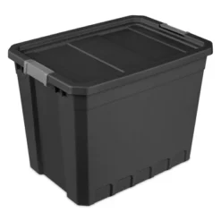 Sterilite Storage System Solution With 27 Gallon Heavy Duty Stackable Storage Box Container Totes With Grey Latching Lid For Home Organization -Storage Basket Shop GUEST 5738d5d7 de0e 491f 8092 c44cefd6f217