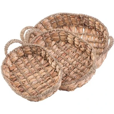 Vintiquewise Seagrass Fruit Bread Basket Tray With Handles 8 Vintiquewise Seagrass Fruit Bread Basket Tray With Handles - Image 6