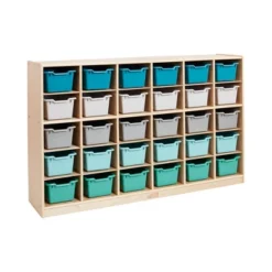 ECR4Kids 30 Cubby School Storage Cabinet, Kids Cubbies With Tray Slots -Storage Basket Shop GUEST 59464f1c df9e 48a1 8b0c 72cb737bd397