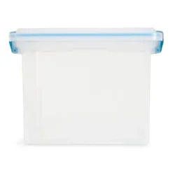Sterilite 32 Quart Stackable Clear Plastic Storage Tote Container With Blue Gasket Latching Lid For Home And Office Organization, Clear -Storage Basket Shop GUEST 599d5c02 7af6 457c b7e8 d7088cc2ac3e