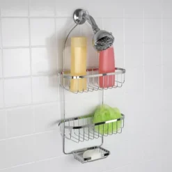 Home Basics Chrome Plated Steel Shower Caddy -Storage Basket Shop GUEST 59bb58dc a89c 4fec 9d49 64f6d26417f0