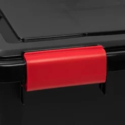 IRIS USA WeatherPro™ Bin Tote Organizing Container, Black/Red -Storage Basket Shop GUEST 5a147ee7 8383 4064 82eb cf8a15d5712c