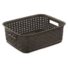 Sterilite Small Convenient 11 Inch Long Multipurpose Basketweave Home Or Office Storage Open Basket Organizer, Espresso (8 Pack) -Storage Basket Shop GUEST 5a1807b8 546c 47bf a31f 5305558e6837