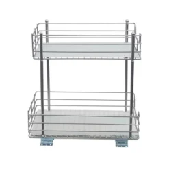 Household Essentials 12" 2-Tier Pantry Organizer Nickel 10 Household Essentials 12" 2-Tier Pantry Organizer Nickel -Storage Basket Shop GUEST 5b93ed4b 312c 4a88 8dbd 0ff145823e0c