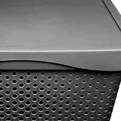 HANAMYA 11 Liter Stackable Lidded Storage Container Multipurpose Bins With Handles For Home And Office Organization, Gray (Set Of 6) -Storage Basket Shop GUEST 5b9991c4 fe41 437b a14e 4d0f8780a455