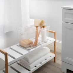 Simplify 14.2" X 10.6" X 8.9" Large Lidded Storage Tote Clear 23 Simplify 14.2" X 10.6" X 8.9" Large Lidded Storage Tote Clear -Storage Basket Shop GUEST 5b9f241d a463 414c b442 32b802ebb726