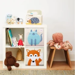 3 Sprouts Large 13 Inch Square Children's Foldable Fabric Storage Cube Organizer Box Soft Toy Bin 2 Piece Bundle With Blue Cat And Orange Fox Designs 9 3 Sprouts Large 13 Inch Square Children's Foldable Fabric Storage Cube Organizer Box Soft Toy Bin 2 Piece Bundle With Blue Cat And Orange Fox Designs -Storage Basket Shop GUEST 5bd1011f 5009 44bf bd45 4e9a2d854bb0