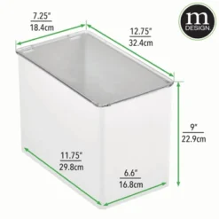 MDesign Storage Bin With Lid For Bathroom, Vanity, 4 Pack -Storage Basket Shop GUEST 5c36b6b3 e696 4162 8238 3015d8b81bb0