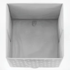 MDesign Fabric Closet Organizer Cube Bin - Textured Print, Small -Storage Basket Shop GUEST 5c607e09 62e9 468c a795 ddd7bfe8b178