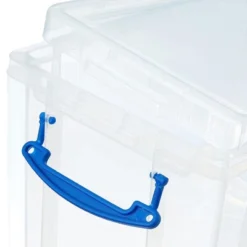 Really Useful Box 19 Liter Plastic Stackable Storage Container W/ Snap Lid & Built-In Clip Lock Handles For Home & Office Organization, Clear (4 Pack) -Storage Basket Shop GUEST 5cab0026 d463 4ec5 9c62 847e616f44f5