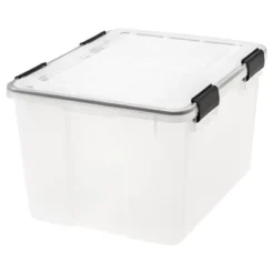 IRIS WeatherPro Plastic Storage Bin Clear With Lid -Storage Basket Shop GUEST 5d703ded 3ab8 4040 8a55 dd650beec4e9