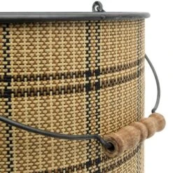 Set Of 2 Brown Metal & Wood Bins - Foreside Home & Garden -Storage Basket Shop GUEST 5d89dc0a dd81 4623 8844 15df7e25fb94