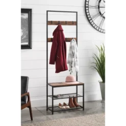 Whitmor Modern Industrial Entryway Tower Black -Storage Basket Shop GUEST 5dc94d9d da14 43f2 8d05 662777a1bc21