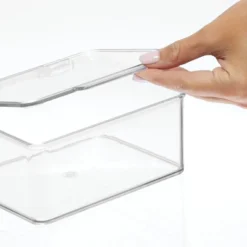 MDesign Plastic Stackable Toy Storage Bin Box With Lid, 8 Pack - Clear -Storage Basket Shop GUEST 5fcd5256 22f0 497e 9788 163cf07f377a