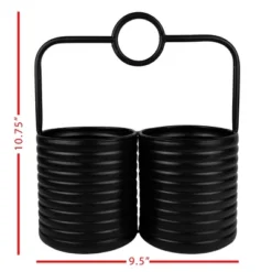 O-Handle Utensil Caddy Black Metal - Foreside Home & Garden -Storage Basket Shop GUEST 60885760 5fd9 4fd0 9b11 03c3e9d360ca