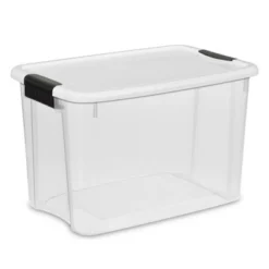 Sterilite 70 Quart (4 Pack) & 30 Quart (6 Pack ) Clear Plastic Stackable Storage Container Bin Box Tote With White Latching Lid Organizing Solution -Storage Basket Shop GUEST 60ac7de9 da67 4d6f 900e 9994071f3315
