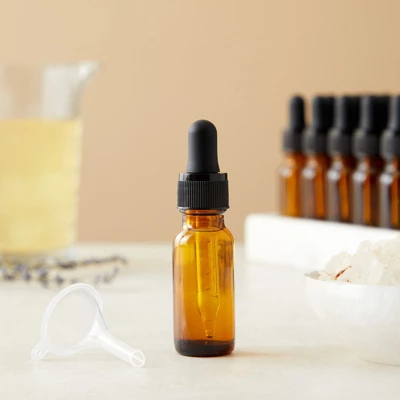 Juvale 48 Pack Of 0.5oz Amber Glass Bottle With Dropper Dispenser And 6 Funnels For Essential Oils, Travel, Perfumes, Liquids, 54 Total Pieces, 15ml 4 Juvale 48 Pack Of 0.5oz Amber Glass Bottle With Dropper Dispenser And 6 Funnels For Essential Oils, Travel, Perfumes, Liquids, 54 Total Pieces, 15ml - Image 2