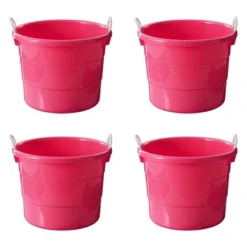 Homz 18 Gallon Durable Plastic Utility Storage Bucket Tub Organizers With Strong Rope Handles For Indoor And Outdoor Use -Storage Basket Shop GUEST 61f63291 164e 4503 9431 4d6fae78568a