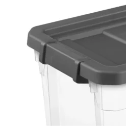 Sterilite 30 Quart Clear Plastic Stackable Storage Container Bin Box Tote With Grey Latching Lid Organizing Solution For Home & Classroom -Storage Basket Shop GUEST 623fc3fd 63fc 4c1d bfba e7aaa1af4bf2
