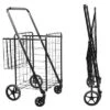 Mount-It! Rolling Utility Shopping Cart For Groceries And Other Supplies - Portable Grocery Cart With Double Baskets And Dual Swiveling Wheels -Storage Basket Shop GUEST 63769dde be7e 48f8 8409 4ac6cddc509b
