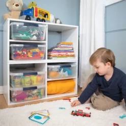 Rubbermaid Cleverstore 41 Quart Plastic Tote Container Bin With Latching Lid And Handles For Reusable, Stackable Home Office Storage, Clear (4 Pack) -Storage Basket Shop GUEST 65962b32 2cb9 43ed b2eb e137bfafa973