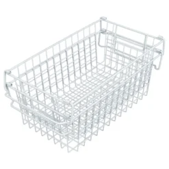 Set Of 2 Storage Bins - Basket Set For Toy, Kitchen, Closet, And Bathroom Storage - Medium Shelf Organizers With Handles By Home-Complete (White) -Storage Basket Shop GUEST 65b08a5c 6173 4b4f a6fb e5bf2583ab75