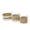 Set Of 3 Seagrass Storage Baskets Brown/White - Olivia & May -Storage Basket Shop GUEST 66b7b7cb 196d 4bb4 ab92 b195f4f24530