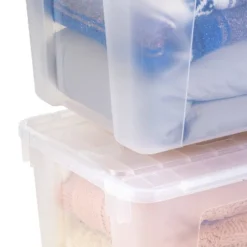 IRIS 4pk 50qt Plastic Storage Totes With Wing Lid -Storage Basket Shop GUEST 678192f3 e411 4ff1 91fb fed7feb52af1