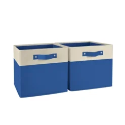 2pc Kids' 10.5" Two-Toned Folding Storage Bin Set - RiverRidge Home -Storage Basket Shop GUEST 67ff2a3e 483e 47b6 bbbf d3ff3cb9f26a