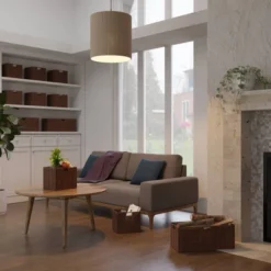 3pc Tessa Woven Rope 2 Small And 1 Large Basket Set Walnut - Winsome -Storage Basket Shop GUEST 6898977a 65e4 4af7 954d 53349f5bbadb