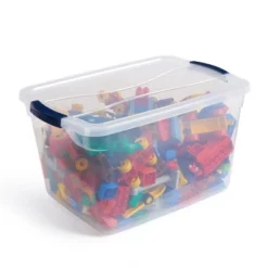 Rubbermaid Cleverstore Home Office Organization 30 Quart Clear Latching Stackable Plastic Storage Tote Container With Lid, (6 Pack) -Storage Basket Shop GUEST 68c77ad1 31c3 4f1e a355 4948f83bf226